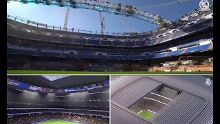 New Santiago Bernabéu's retractable pitch as seen from the VIP zone