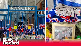 Rangers fans honour Andy Goram as Ibrox gates adorned with tributes