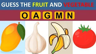 Only A Genius Can Guess These Fruits and Vegetables|Jumbled Word Game| Part 03| Brain Fun