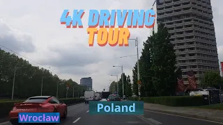 4K  driving tour Wrocław Poland