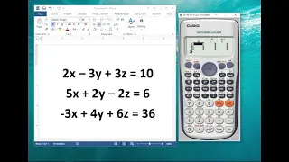 How to solve system of linear equations with 3 variables using calculator