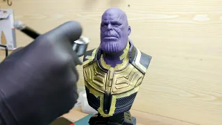 AIRBRUSHING THANOS with a cheap airbrush kit beginners guide