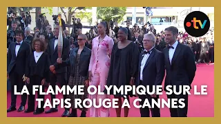 #Cannes2024 : la flamme olympique sur les marches du Festival de Cannes