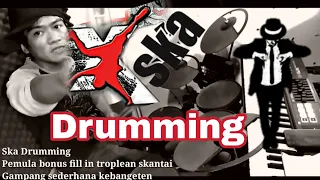 SKA DRUMMING EASY SIMPLE TUTORIAL. TUTORIAL DRUM SKA. DJ MARTIN CULTURE. ONE REGGAEMAN