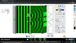 PhET Two Slit Interference and Speed of light