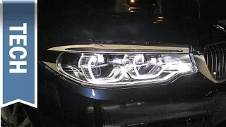 Adaptive LED Scheinwerfer & Fernlichtassistent im 5er BMW (2017): Test bei Nachtfahrt