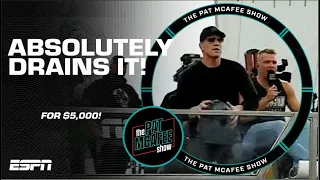 AJ Hawk for $5K?! Pat McAfee GOES WILD after he DRAINS IT 💪 | The Pat McAfee Show