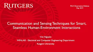 PhD Dissertation Defense - Viet H. Nguyen "Communication and Sensing Techniques for Smart..."