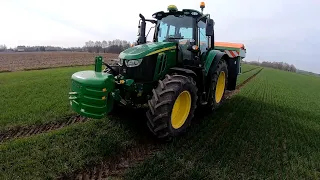 John Deere 6120m & Amazone ZA-V 2700 II DAWKA W PSZENICY