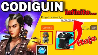 SAIU NOVO CODIGUIN INFINITO FREE FIRE! COMO RESGATAR CODIGUIN SKINS ( CAMISA ) MUNDIAL BARBA VELHO