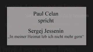 Sergej Jessenin „In meiner Heimat leb ich nicht mehr gern“