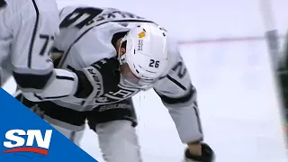 Kings' Sean Walker Bloodied After Taking Slap Shot Directly To Face