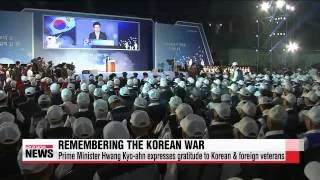 Korea thanks veterans who fought and sacrificed in Korean War   6.25 전쟁 65주년 기념행