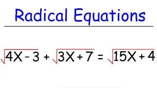 Radical Equations