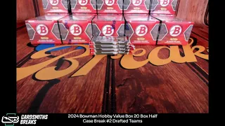 2024 Bowman Hobby Value Box 20 Box Half Case Break #2