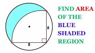 Math Olympiad | Can you find the Blue region area? | (Step-by-step explanation) | #math  #maths