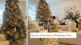 2023 Christmas Decorate with Me|Christmas Tree|Living Room Styling