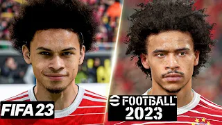 FIFA 23 vs eFootball 2023 - FC Bayern Munich Player Faces Comparison (Mane, Sane, Davies etc.. )