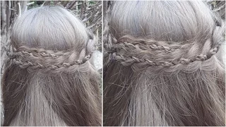 DIY 4 strand braid with microbraid tutorial