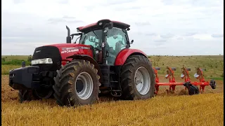 Вспашка в засуху CASE IH Puma 210 KUHN Multi-Master 2021