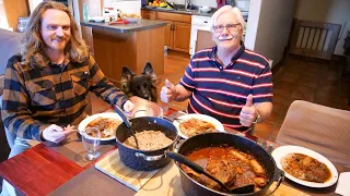 OSSOBUCO con Risotto Cocinado en la Chimenea 🔥