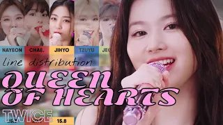 TWICE • Queen Of Hearts [Line Distribution + Color Coded Lyrics (ENG)]