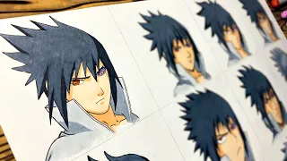 Drawing SASUKE in 12 Different Anime Styles [NARUTO SHIPPUDEN]