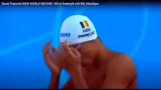 David Popovici NEW WORLD RECORD 100 m freestyle (46"86)