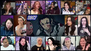 Demon Slayer Season 3 Episode 7 Girls Reaction Mashup | Swordsmith Village Arc Ep 7