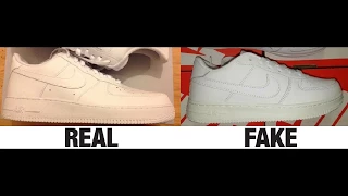 How To Spot Fake Nike Air Force 1 Sneakers / Trainers Authentic vs Replica Comparison