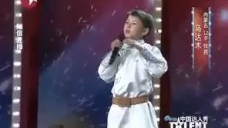 Got Talent china  "Mother in the Dream" ( giấc mơ về mẹ ) Mongolian boy- Uudam - 2012 ,2012