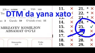 DTM da yana xatolik