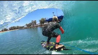 6-YEAR-OLD gets BARRELED at Kelly Slater wave pool surf ranch King & Sailah Nicol