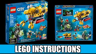 LEGO Instructions: How to Build LEGO Ocean Exploration Submarine - 60264 (LEGO CITY)
