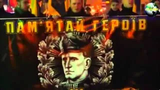 Факельное шествие во Львове, приуроченное ко дню памяти командира УПА Романа Шухевича