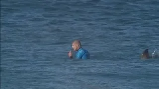 Surfer Fights Off Shark During Competition