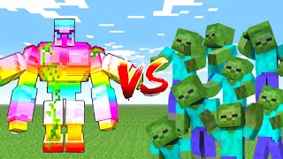 SPECTRITE GOLEM vs 100 MOBS in Minecraft Mob Battle