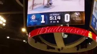 Winnipeg Jets vs Pittsburgh Penguins Bryan Litte penalty shot goal MTS Centre 2015