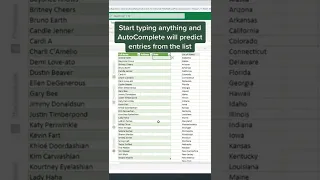 Auto Complete in Excel Online (Data Validation) #excel #shorts