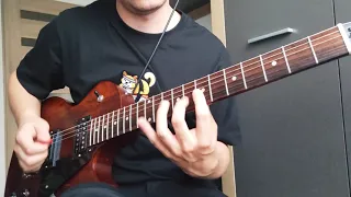 Practicing a crazy selective picking riff by Charlie Robbins