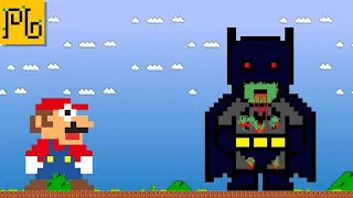 Battle mayhem: Mario vs the Giant Zombie Batman Maze(Mario Cartoon Animation)