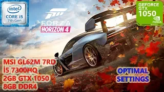 Forza Horizon 4 i5 7300HQ GTX 1050 8GB RAM Optimal Settings