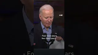 US President Joe Biden interrupted by a pro-Palestine protester during a rally in Georgia