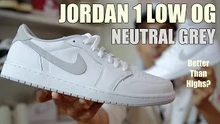 JORDAN 1 LOW OG NEUTRAL GREY REVIEW & ON FEET - ARE THESE BETTER THAN THE HIGHS?