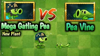 NEW PLANT!! MEGA GATLING PEA VS PEA VINE!! WHO WILL WIN? - Plants VS Zombie 2