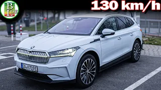 Skoda Enyaq 85 (NEUER MOTOR) 130 km/h - Wie weit kommt man?