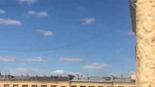 Moscow Victory Day Parade 2017 Rehearsal Jets Flag Aerial Planes