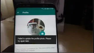 Whatsapp Failed to Update the Profile Photo Please Try Again Later Fix