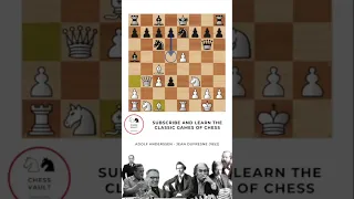 Double Bishop mate — The Evergreen Game🌿 Adolf Anderssen vs Jean Dufresne (1852) #chess #chessgame