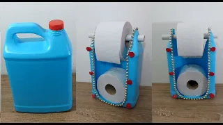 idea increible con galon reciclado PORTAPAPEL HIGIENICO- reciclar bidón y hacer manualidad